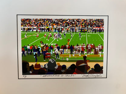Washington and Dallas Art | Washington Football Art | 18 by 14 inches | Joseph Craig English, Artist | Gallery at Studio Burke in Washington, DC