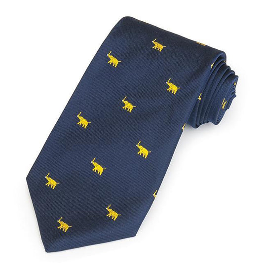 Republican Elephant, Navy and Gold | Silk Tie | Benson and Clegg | Made in England-Necktie-Sterling-and-Burke