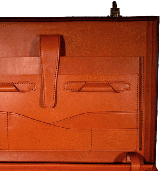 Bahrain | Attache Case | Peel Style | 4 Inch Pinched Corner Lid-Over-Body Case | Bespoke | Hand Stitched | English Bridle Leather | Studio Burke Ltd