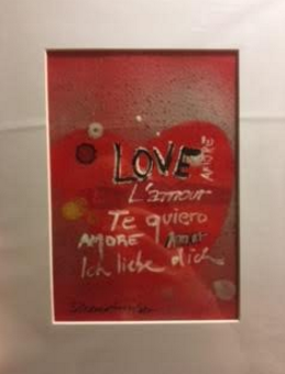 Art | Love 2017 | Original Acrylic on Paper by Fabiano Amin | 7" x 5"-Acrylic Painting-Sterling-and-Burke