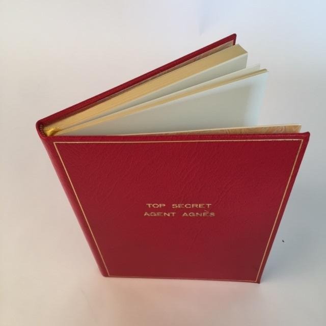 Leather Secret Agent Note Book | Top Secret 8 by 6 inches | Blank Pages | Made in England | Charing Cross-Titled Notebooks-Sterling-and-Burke