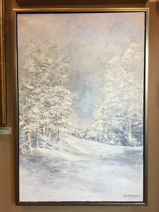 Art | Silver Bells | Original Oil Painting by Claire Howard | 36" x 24"-Oil Painting-Sterling-and-Burke