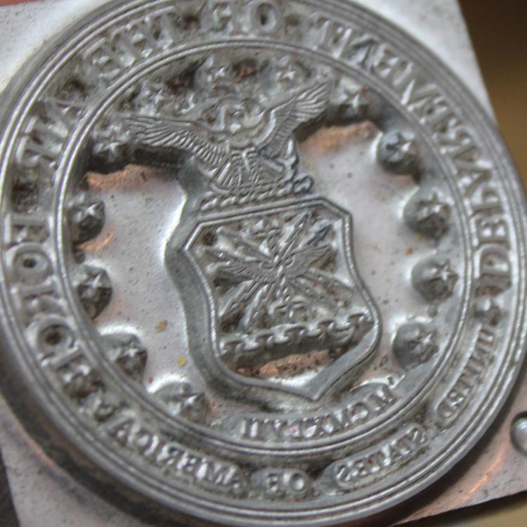 "" Production of Magnesium Die $150 | Company Logo and Crest | Stamping on Leather-Sterling-and-Burke