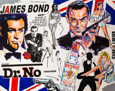 Painting by John Stango | James Bond, Dr No Custom Art | Washington, DC | Gallery Burke DC