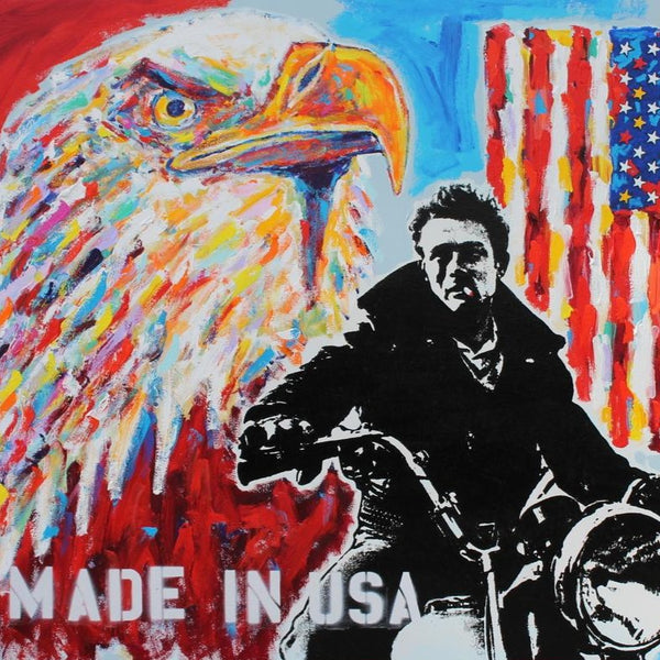 Stango Gallery: McQueen | Patriotic Steve McQueen and American Eagle and US Flag | Pop Art | Gallery at Studio Burke, Washington, DC