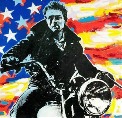 Stango Gallery: McQueen | Patriotic Steve McQueen an American US Flag | Pop Art | Gallery at Studio Burke, Washington, DC