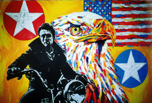 Stango Gallery: McQueen | Patriotic Steve McQueen an American Eagle and US Flag | Pop Art | Gallery at Studio Burke, Washington, DC