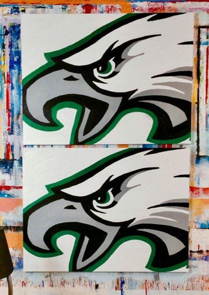 Painting by John Stango | Stango Gallery: American Football | Philadelphia Eagles Logo | USA Patriotic Artist | Washington, DC |