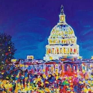 John Stango | Capitol Building Painting | Washington, DC's Capitol | Capitol Building at Night | Commissions Avail | Large Abstract | Gallery at Studio Burke Ltd - Washington, DC