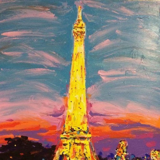 Stango Gallery: City at Night | Night Time Skyline - Paris, France | Gallery at Studio Burke, Washington, DC