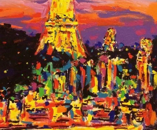 Stango Gallery: City at Night | Night Time Skyline - Paris, France | Gallery at Studio Burke, Washington, DC