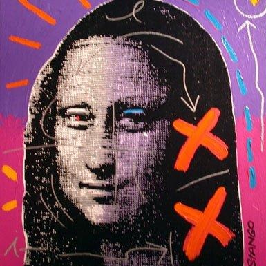 Stango Gallery: Iconic Portrait Mona Lisa | Purple Mona Lisa | Gallery at Studio Burke, Washington, DC