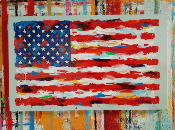 John Stango | American Flag I I Painting | USA Patriotic Artist