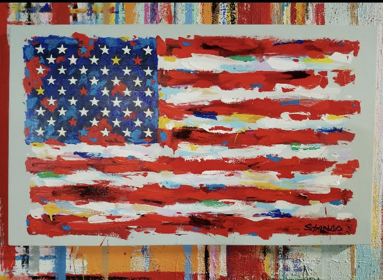 John Stango | American Flag II I Painting | USA Patriotic Artist