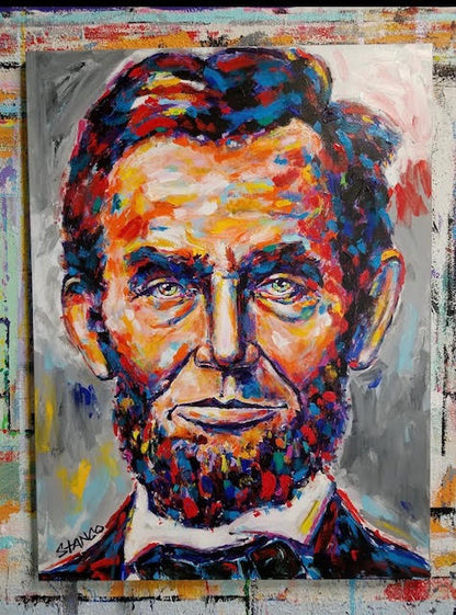 Stango Gallery: The American President: Abe Lincoln |  36 by 48 inches | Original Art | Gallery at Studio Burke, Washington, DC