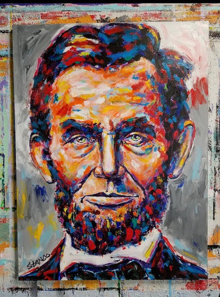 Stango Gallery: The American President: Abe Lincoln |  36 by 48 inches | Original Art | Gallery at Studio Burke, Washington, DC