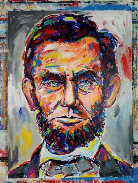 Stango Gallery: The American President: Abe Lincoln |  36 by 48 inches | Original | Gallery at Studio Burke, Washington, DC