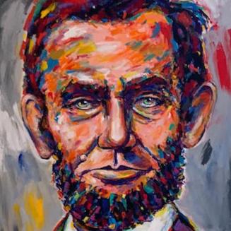 Stango Gallery: The American President: Abe Lincoln |  36 by 48 inches | Original Art | Gallery at Studio Burke, Washington, DC