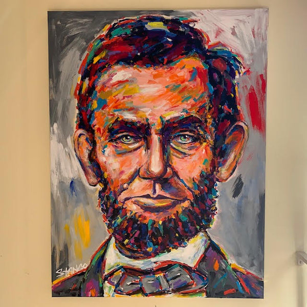 Stango Gallery: The American President: Abe Lincoln |  36 by 48 inches | Original Art | Gallery at Studio Burke, Washington, DC