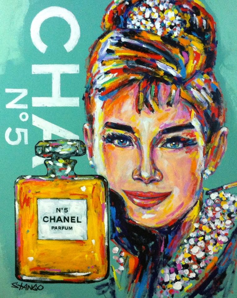 Stango Gallery: An American Icon: Audrey Hepburn | Teal Audrey Hepburn and  No.5 Chanel | Gallery at Studio Burke, Washington, DC