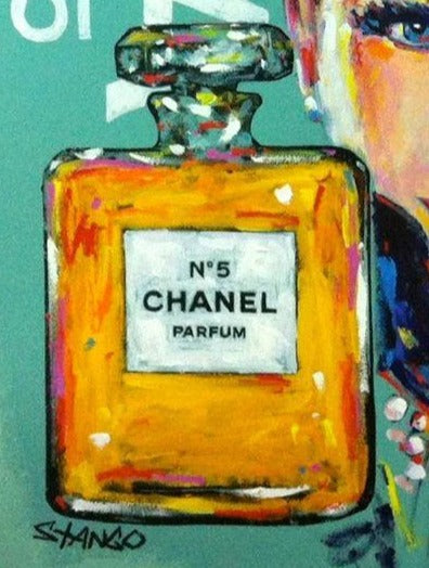 Stango Gallery: An American Icon: Audrey Hepburn | Teal Audrey Hepburn and No.5 Chanel | Gallery at Studio Burke, Washington, DC