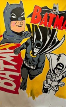 Stango Gallery: American Super Hero: Batman and Robin | Yellow Batman and Robin | Gallery at Studio Burke, Washington, DC