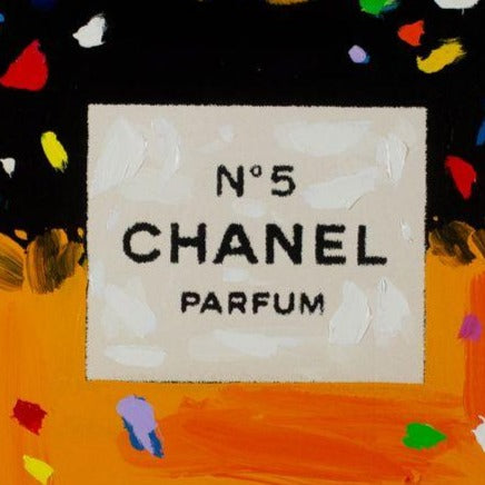 Stango Gallery: Chanel | Chanel No.5 Parfum | Orange Chanel Bottle Pop Art | Gallery at Studio Burke, Washington, DC