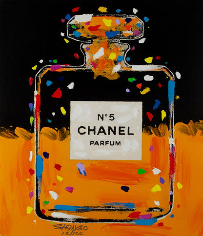 Stango Gallery: Chanel | Chanel No.5 Parfum | Orange Chanel Bottle Pop Art | Gallery at Studio Burke, Washington, DC