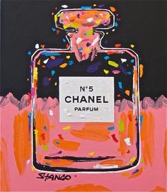 Stango Gallery: Chanel | Chanel No.5 Parfum | Peach, Orange, Purple Chanel Bottle Pop Art | Gallery at Studio Burke, Washington, DC