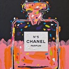 Stango Gallery: Chanel | Chanel No.5 Parfum | Peach, Orange, Purple Chanel Bottle Pop Art | Gallery at Studio Burke, Washington, DC