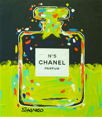 Stango Gallery: Chanel | Chanel No.5 Parfum | Lime Green Chanel Bottle Pop Art | Gallery at Studio Burke, Washington, DC