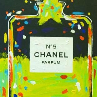 Stango Gallery: Chanel | Chanel No.5 Parfum | Lime Green Chanel Bottle Pop Art | Gallery at Studio Burke, Washington, DC