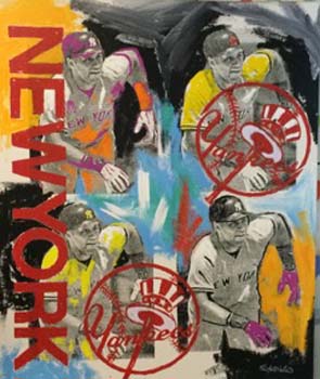 Painting by John Stango | Stango Gallery: American Baseball | New York Yankees | USA Patriotic Artist | Washington, DC |