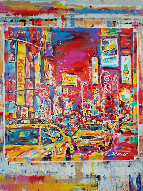 Painting by John Stango | Times Square II, NYC | Gallery at Studio Burke, Washington, DC