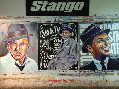 Stango Gallery: Iconic Frank | Grey Frank Sinatra Pop Art | Gallery at Studio Burke, Washington, DC