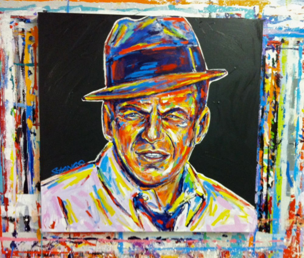 Stango Gallery: Iconic Frank | Frank Sinatra with Hat Pop Art | Gallery at Studio Burke, Washington, DC