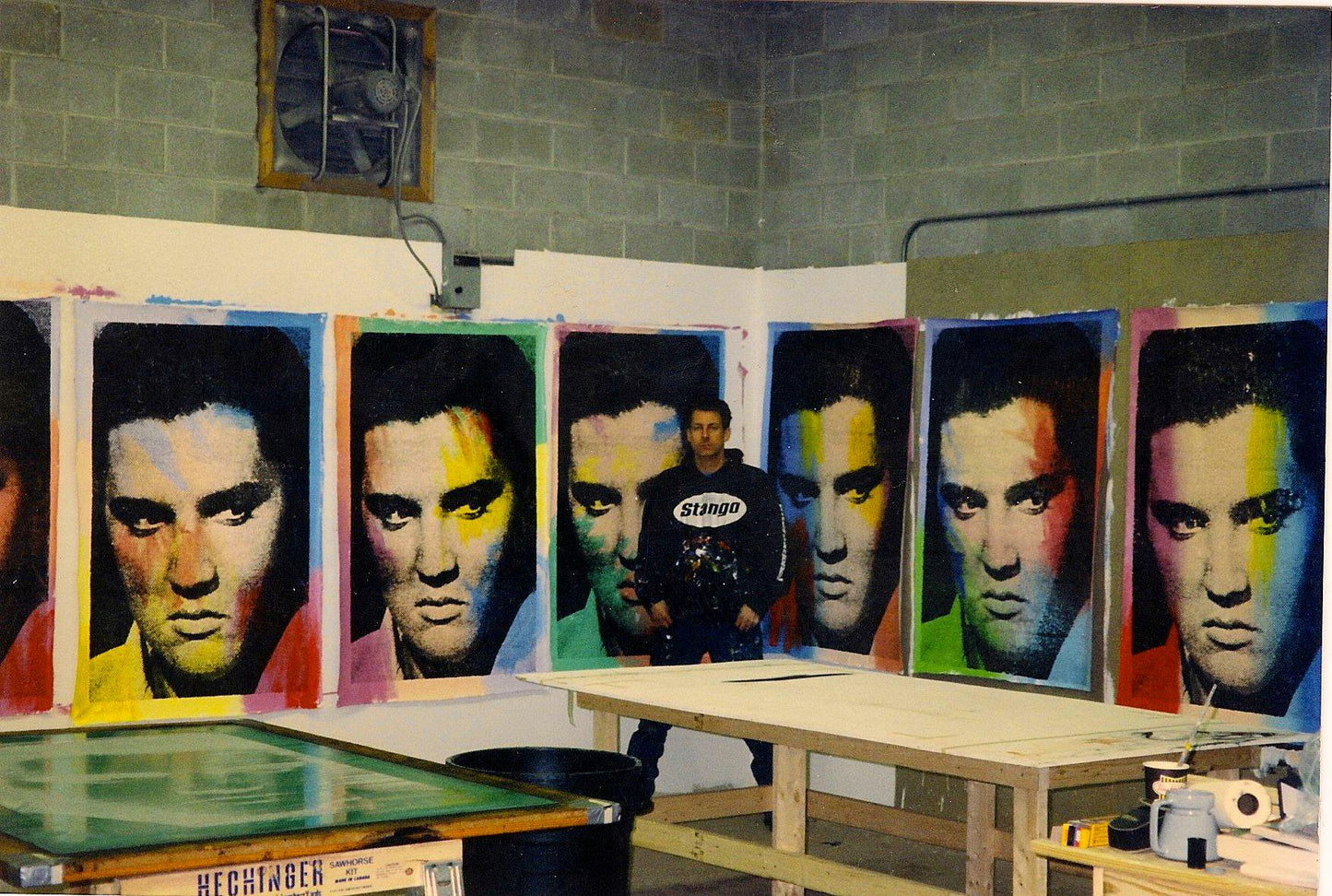 Stango Gallery: American Icon Elvis Presley | Orange and Blue Elvis | Gallery at Studio Burke, Washington, DC