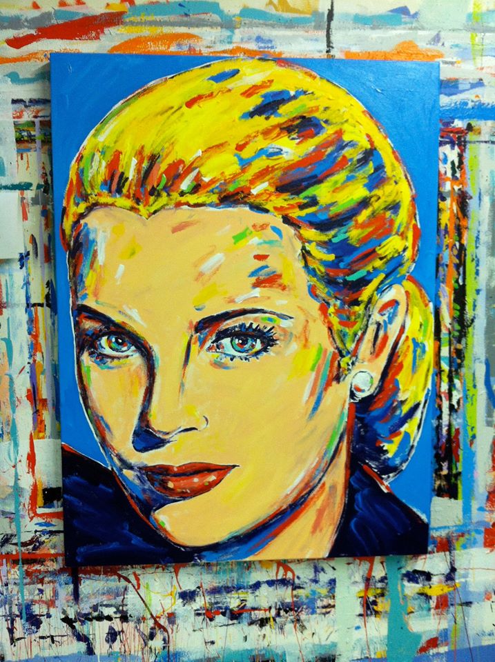 Stango Gallery: Iconic Grace | Blue Grace Kelley Pop Art | Gallery at Studio Burke, Washington, DC