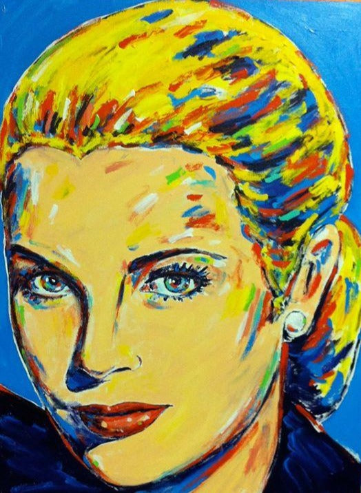 Stango Gallery: Iconic Grace | Blue Grace Kelley Pop Art | Gallery at Studio Burke, Washington, DC