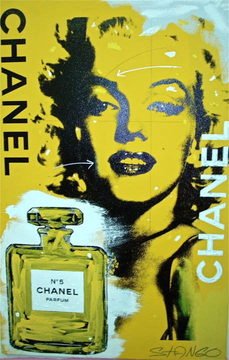 Stango Gallery: Iconic Marilyn  Yellow Marilyn Monroe and Chanel Bott –  STUDIO BURKE DC