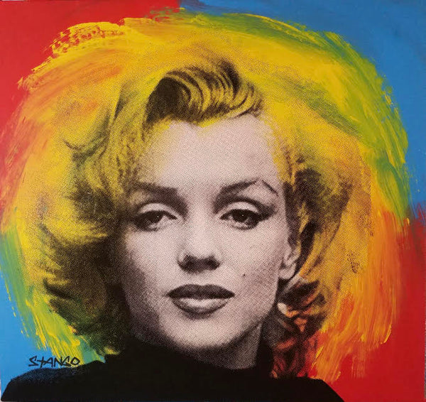 Stango Gallery: Iconic Marilyn |  Red and Blue Marilyn Monroe Pop Art | Gallery at Studio Burke, Washington, DC