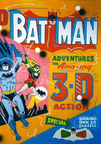 Stango Gallery: American Super Hero: Batman | Gold and Blue Batman 3D | Gallery at Studio Burke, Washington, DC