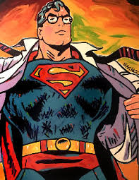 Painting by John Stango | Stango Gallery: American Super Hero: Superman | Superman and Clark Kent | USA Patriotic Artist | Washington, DC |