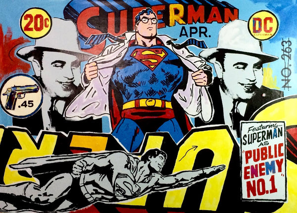 Painting by John Stango | Stango Gallery: American Super Hero: Superman | Superman Comics | USA Patriotic Artist | Washington, DC |