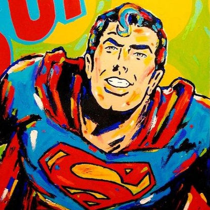 Painting by John Stango | Stango Gallery: American Superhero Superman | Super Superman | USA Patriotic Artist | Washington, DC |