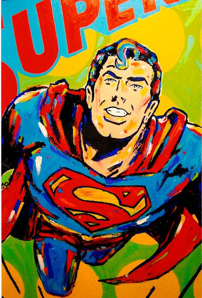 Painting by John Stango | Stango Gallery: American Superhero Superman | Super Superman | USA Patriotic Artist | Washington, DC |