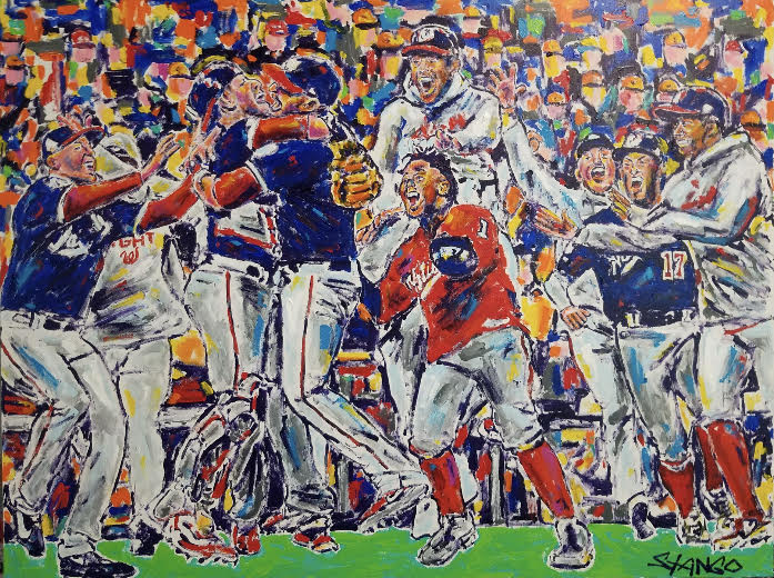 Painting by John Stango | Stango Gallery: American Baseball | Washington Nationals | USA Patriotic Artist | Washington, DC |