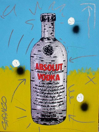 Stango Gallery: Absolut Vodka |Sky Blue and Olive Green Absolutely Absolut | Gallery at Studio Burke, Washington, DC