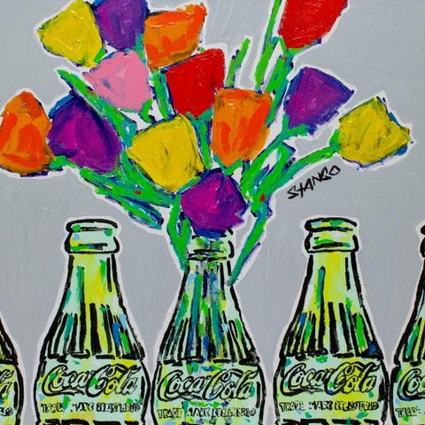 Stango Gallery: Flowers | Coca Cola and Tulip Flowers Pop Art | Custom Contemporary Art | Gallery Burke DC