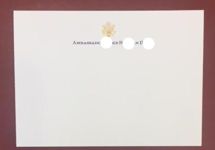 ***Bespoke Stationery | Correspondence Card and Envelope Set | Gold Eagle Seal and Text | Hand Engraved | Sterling and Burke Ltd-Custom Stationery-Sterling-and-Burke